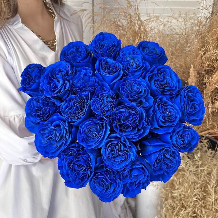 Букет из 23 синих роз Premium 